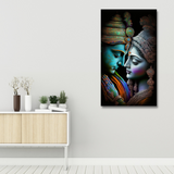high definition Beautiful canvas of Radha Krishna 