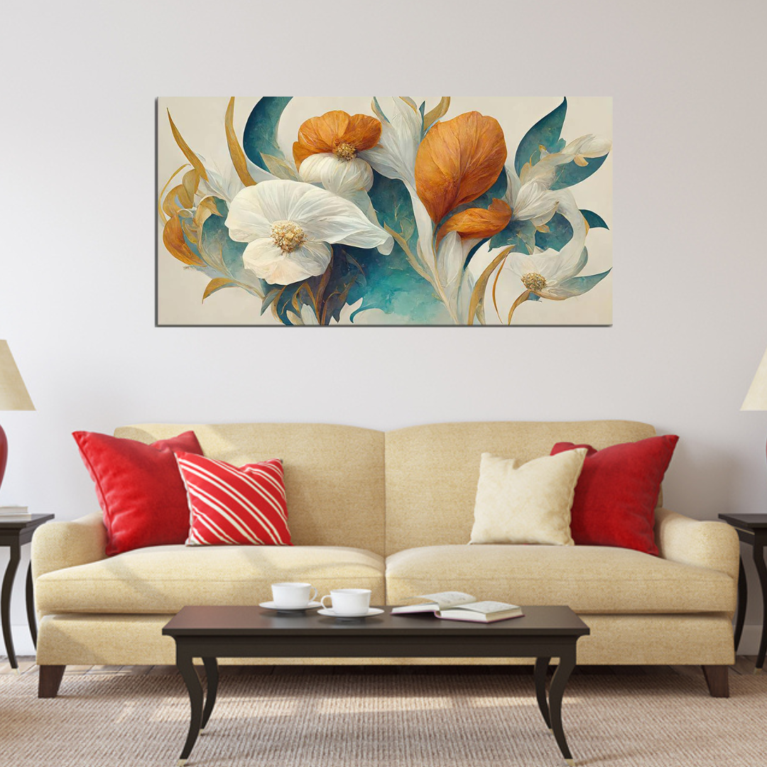 Abstract Colorful Spring Beautiful Flower Texture Art Canvas Wall Painting