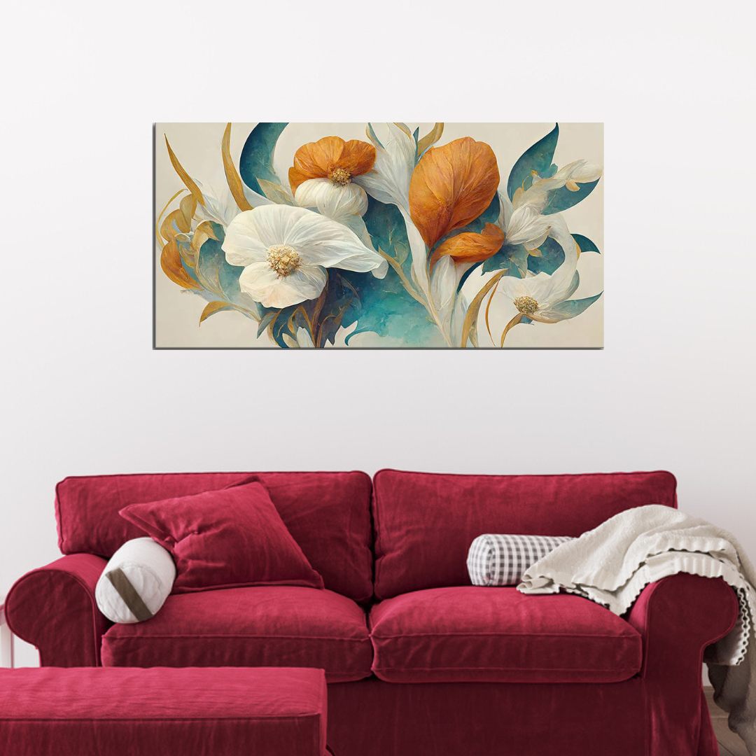 Abstract Colorful Spring Beautiful Flower Texture Art Canvas Wall Painting