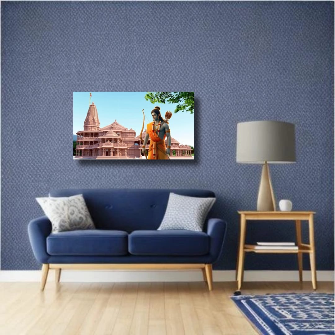 Shree Ram Mandir ayodhya canvas wall painting