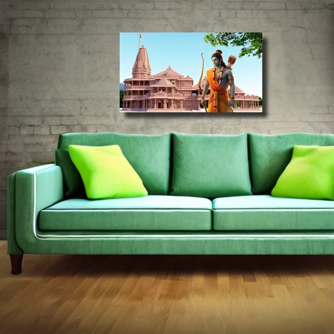 Shree Ram Mandir ayodhya canvas wall painting
