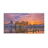 Sunset Golden Temple View Canvas Print Modern Wall Painting