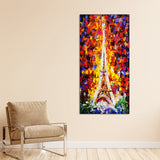 Eiffel Tower Romantic Abstract Canvas Wall Painting
