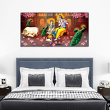 Radha Krishna Abstract Canvas Wall Painting