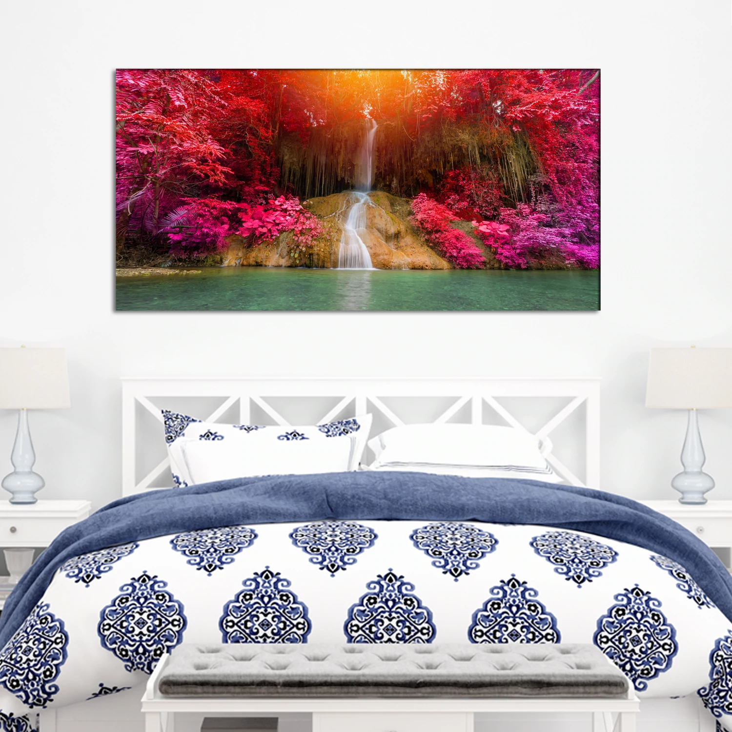 Abstract Flower Sunset Canvas Wall Painting