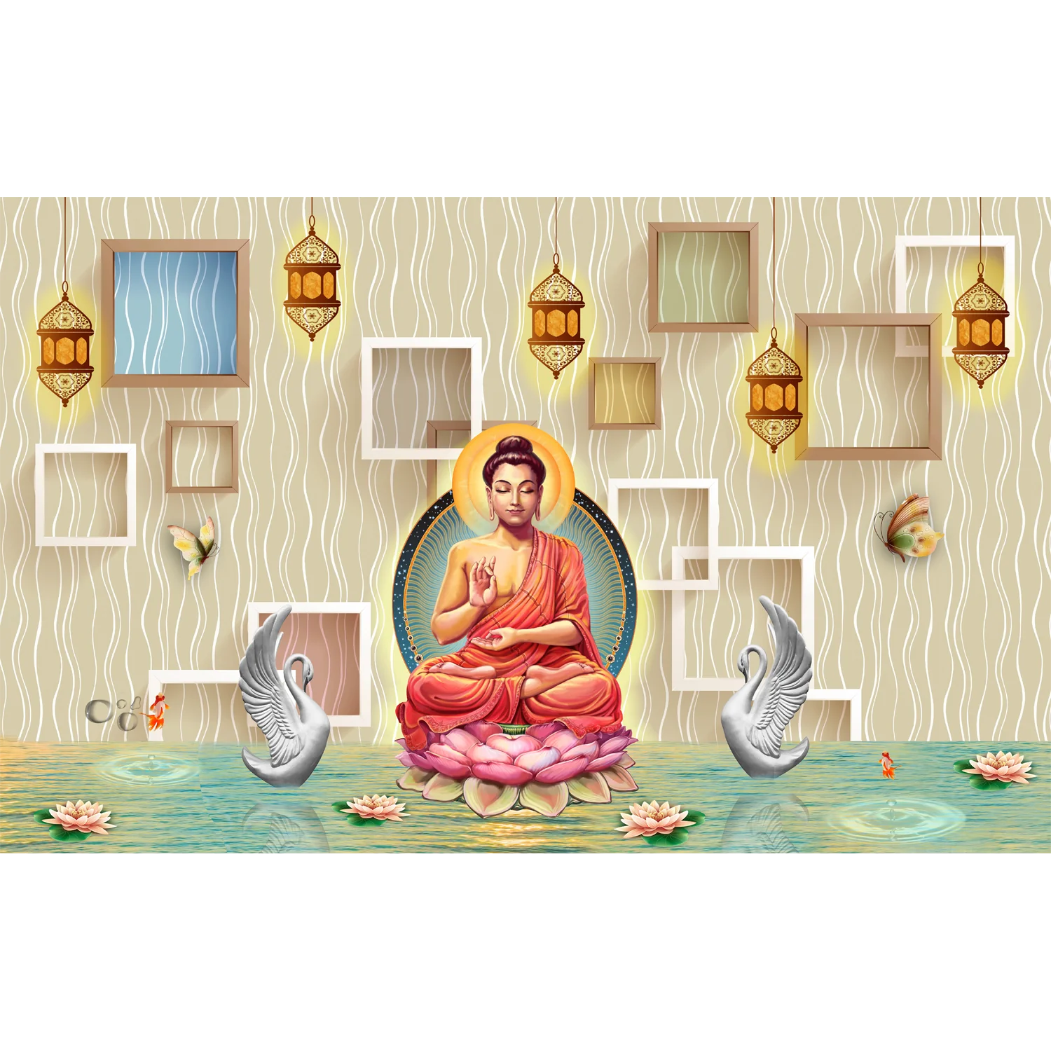 Sitting Buddha  Premium Quality Wallpaper