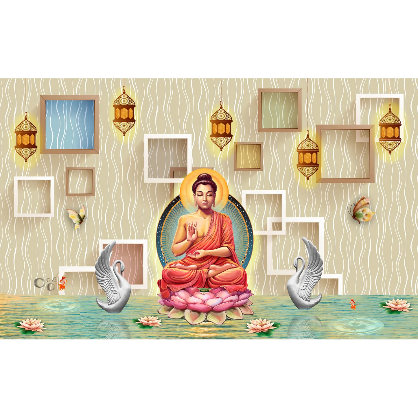 Sitting Buddha  Premium Quality Wallpaper