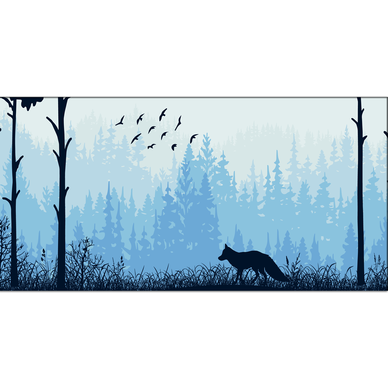 Fox Animal Canvas Print Wall Painting