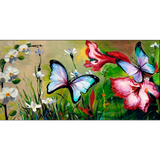 Bright Butterflies in Flowers Canvas Print Wall Painting