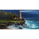 Lighthouse & Beach Modern Art Canvas Print Wall Painting
