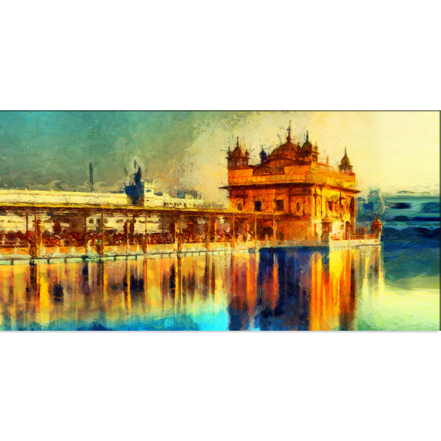 Golden Temple Canvas Print Wall Painting