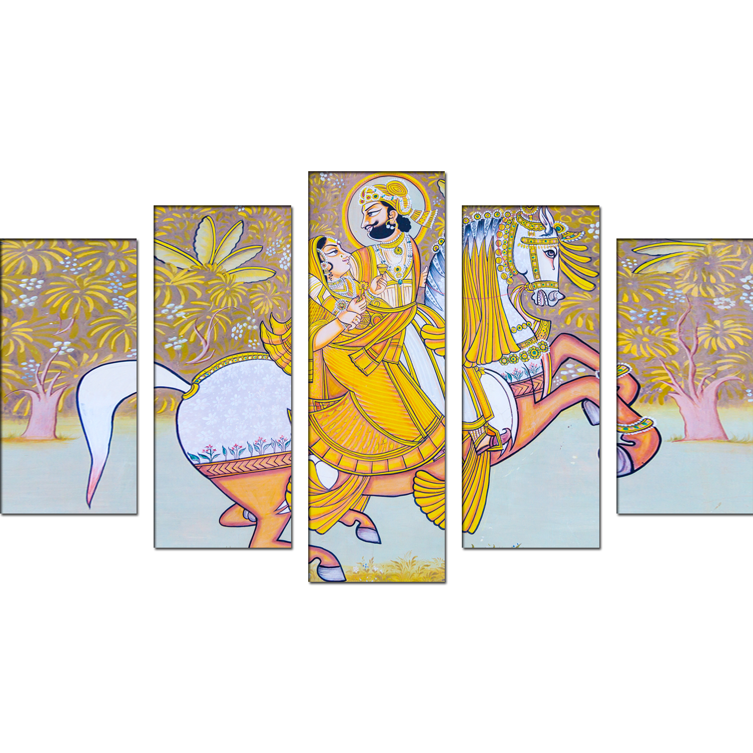 Royal Madhubani art Canvas MDF Panel painting