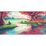 Forest With River Canvas Print Wall Painting