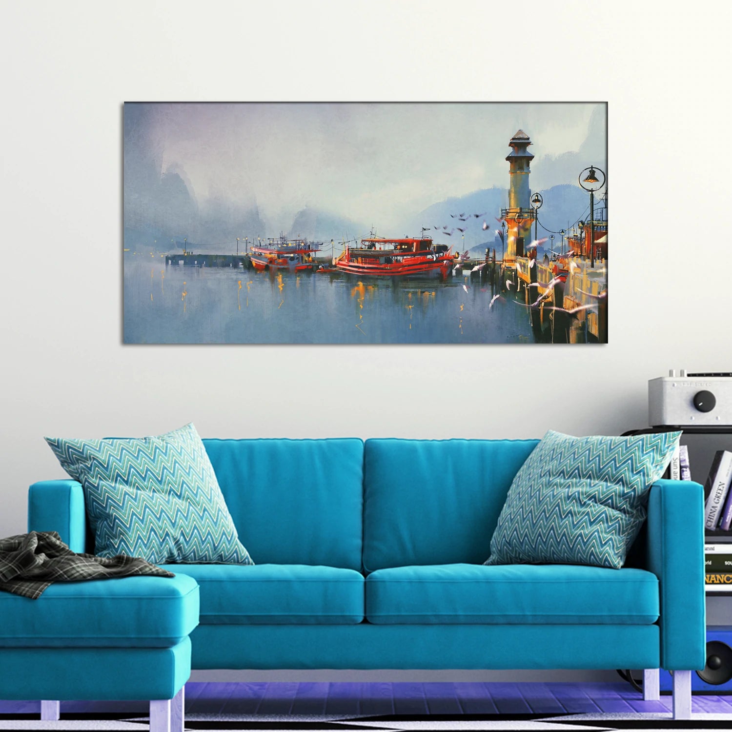 Boat Abstract Canvas Print Wall Painting