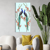 Pair Of Peacock Birds Wall Painting