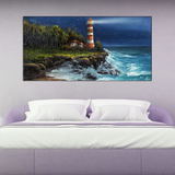 wall panting canvas of Ocean with lighthouse  