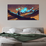 Man Looking at Butterflies Canvas Print Wall Painting