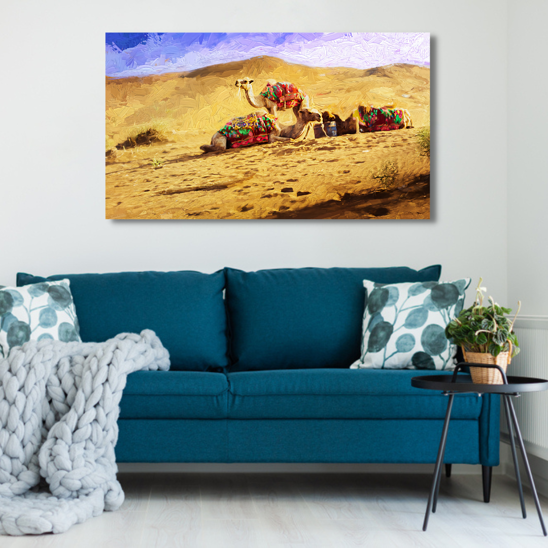 Picture of Beautiful Camel Canvas Print Wall Painting