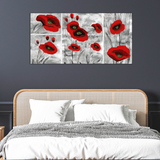Red Flowers Canvas Print Wall Painting