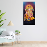 Panchmukhi Lord Hanuman Religious Canvas Print Wall Painting
