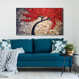 3d red tree art Canvas Print Wall Painting
