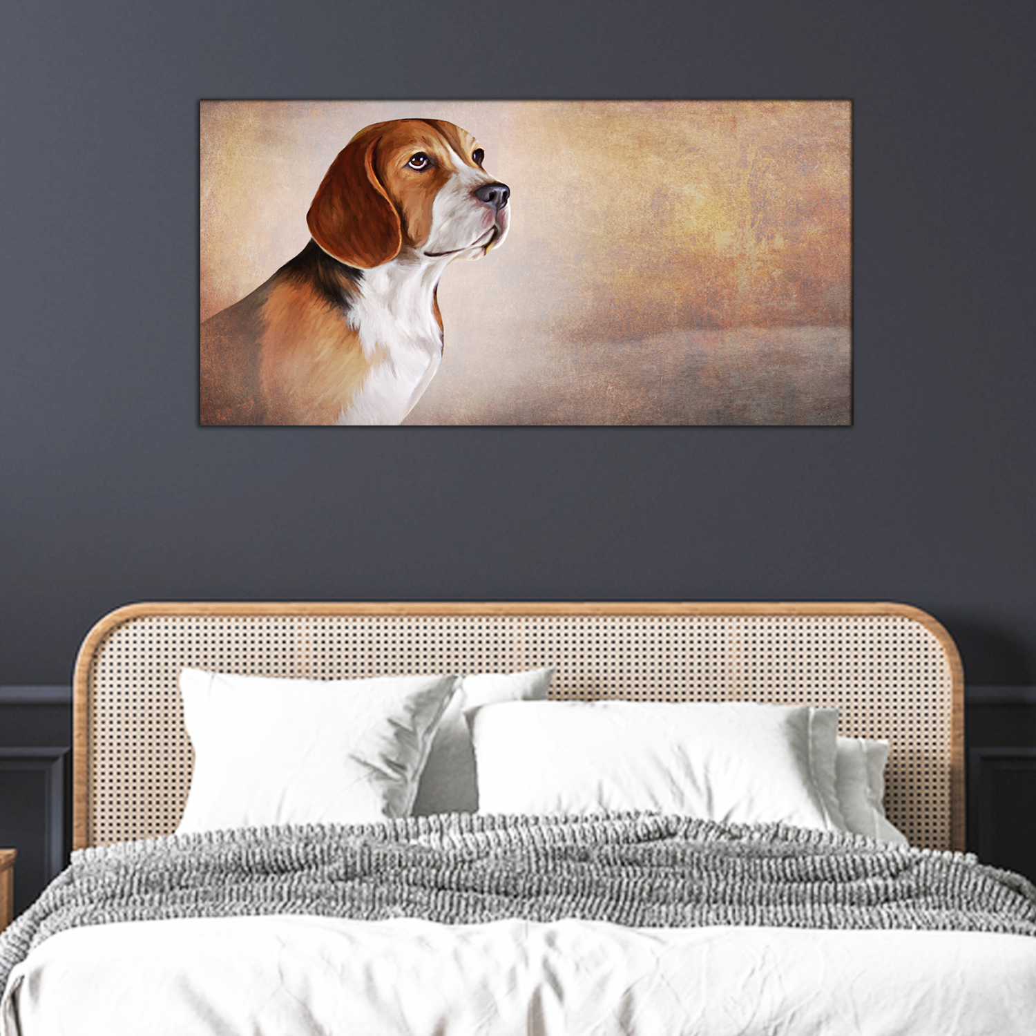 Dog Home Pet Canvas Print Wall Painting