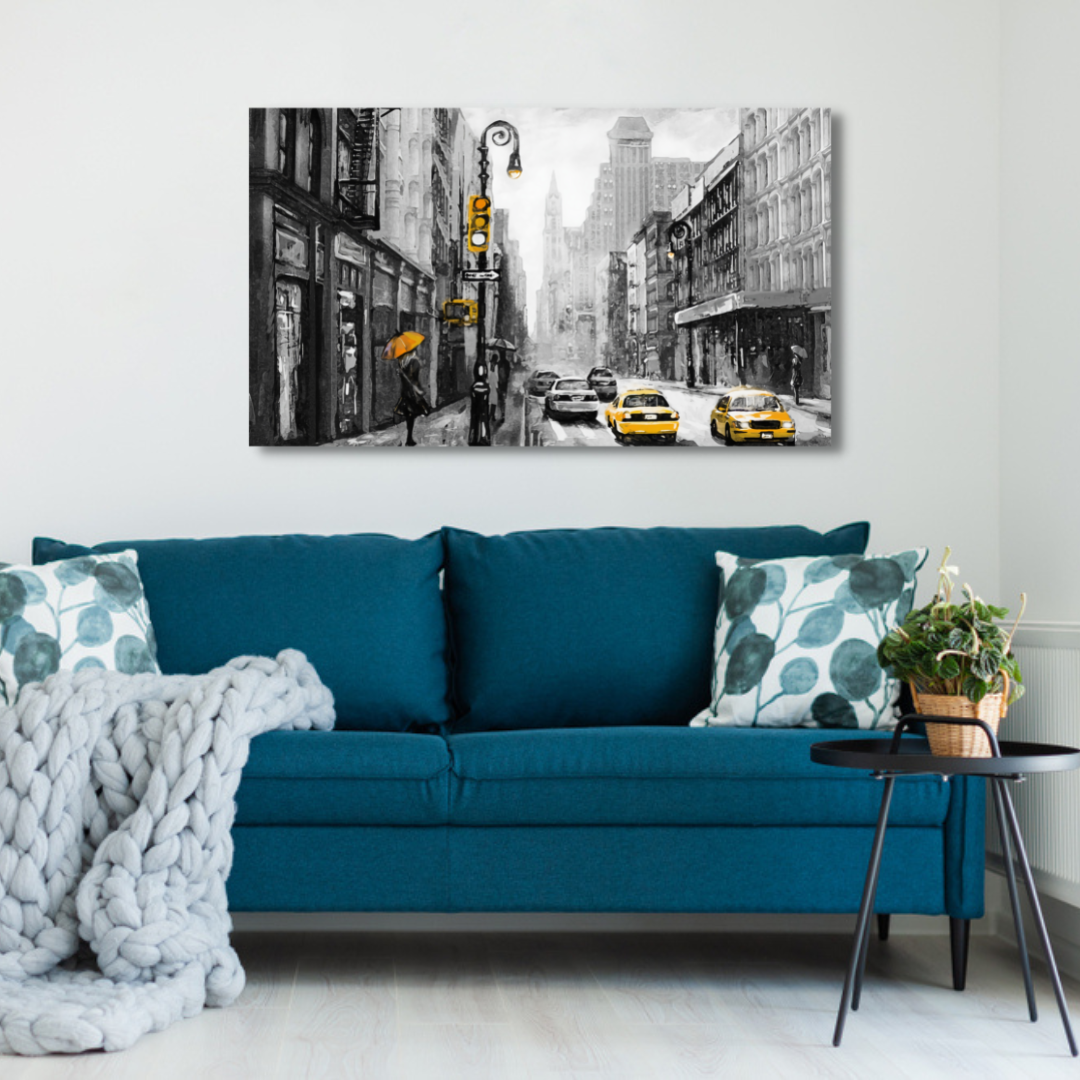 Street view of New York Canvas Print Wall Painting