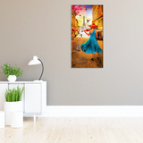 A Girl Playing The Violin At Sunset Canvas Print Wall Painting