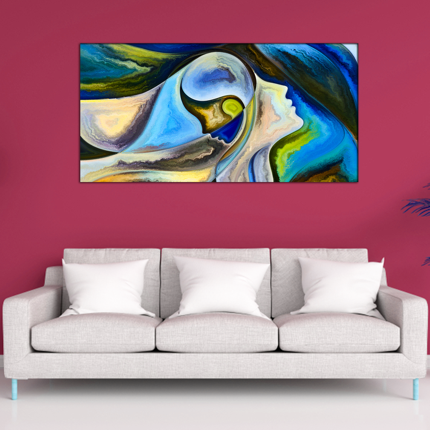 Mother and Child Relationship Abstract Canvas Print Wall Painting