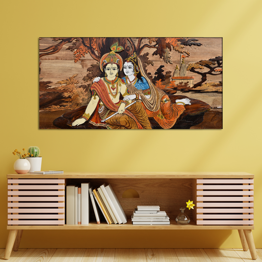Radha Krishna Eternal Love Canvas Print Wall Printing