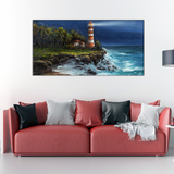 lighthouse & beach modern art canvas wall painting