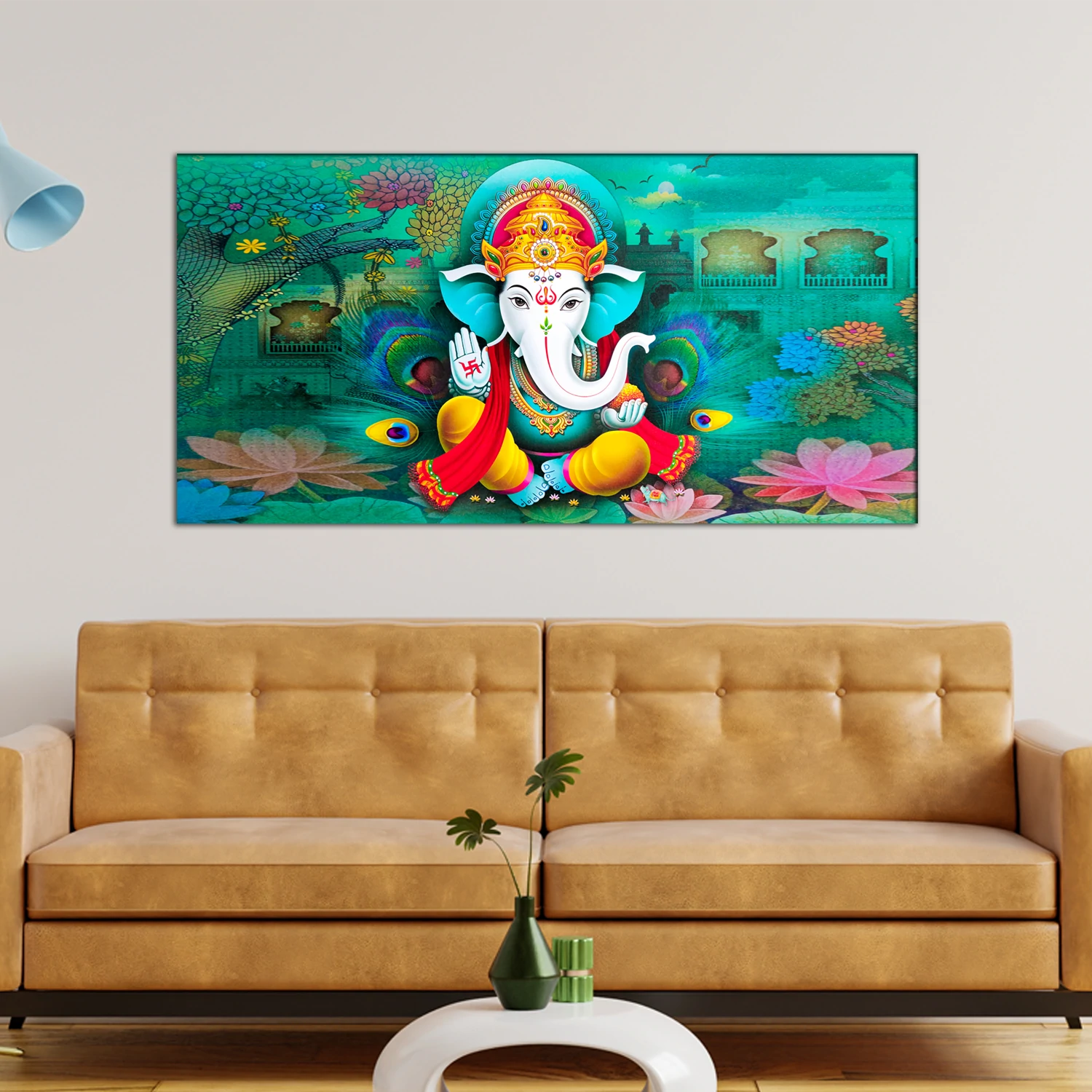 Cute Ganesh Canvas Wall Painting
