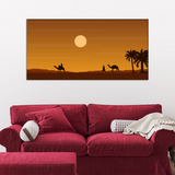 Camel Rider Crossing Vast Desert Canvas Print Wall Painting