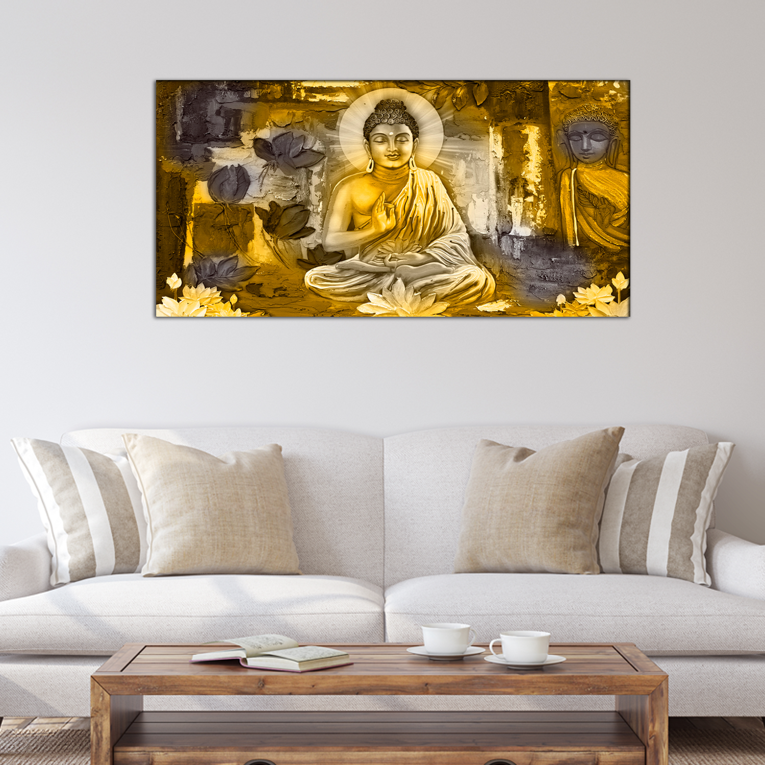 Buddha medictation under a tree Canvas Print Wall Painting