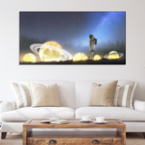 Astronaut looking at Fallen Stars Modern Canvas Wall Painting