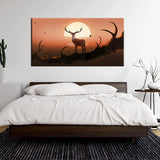 Deer Abstract Multicolor Canvas Wall Painting