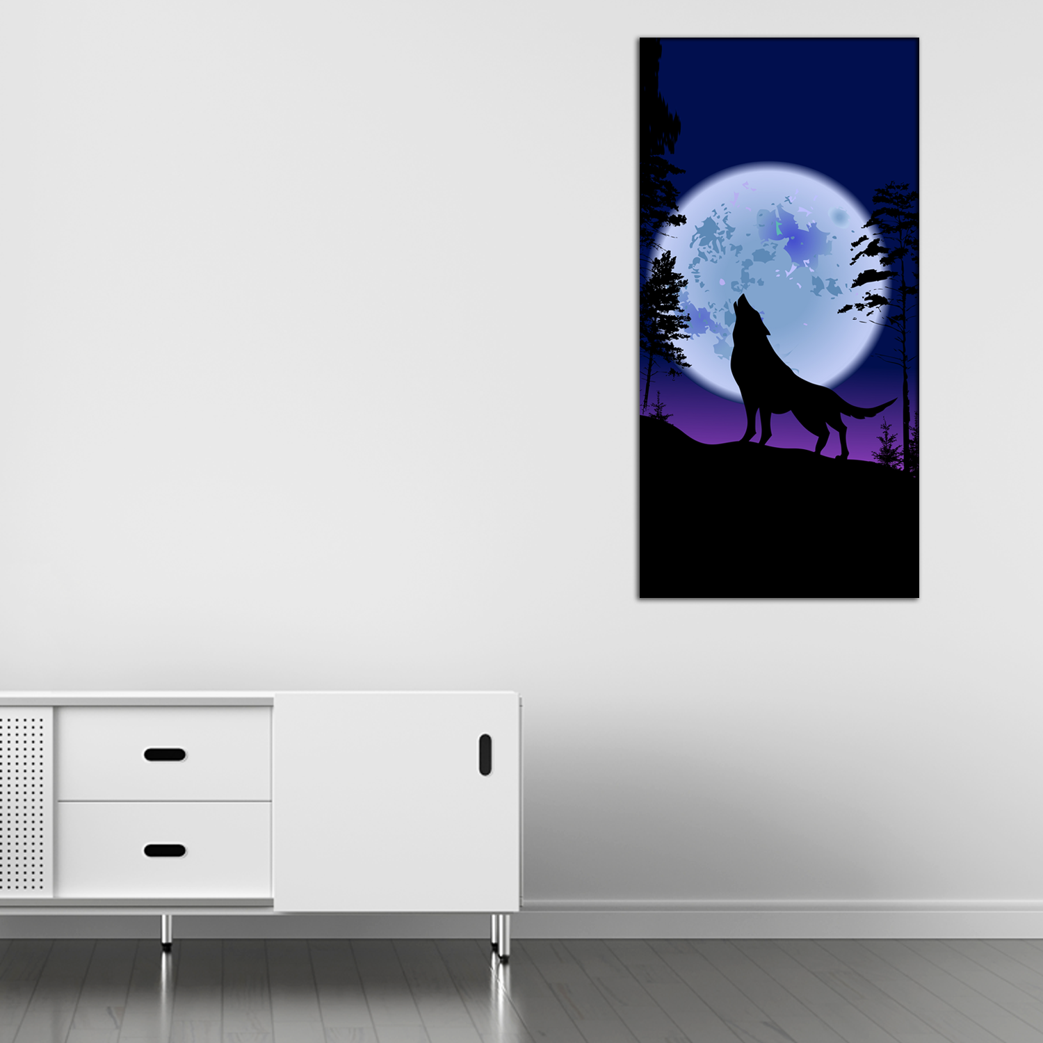 The Wolf Abstract Canvas Print Wall Painting