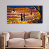Love romantic painting and Beautiful night Canvas Print Wall Painting