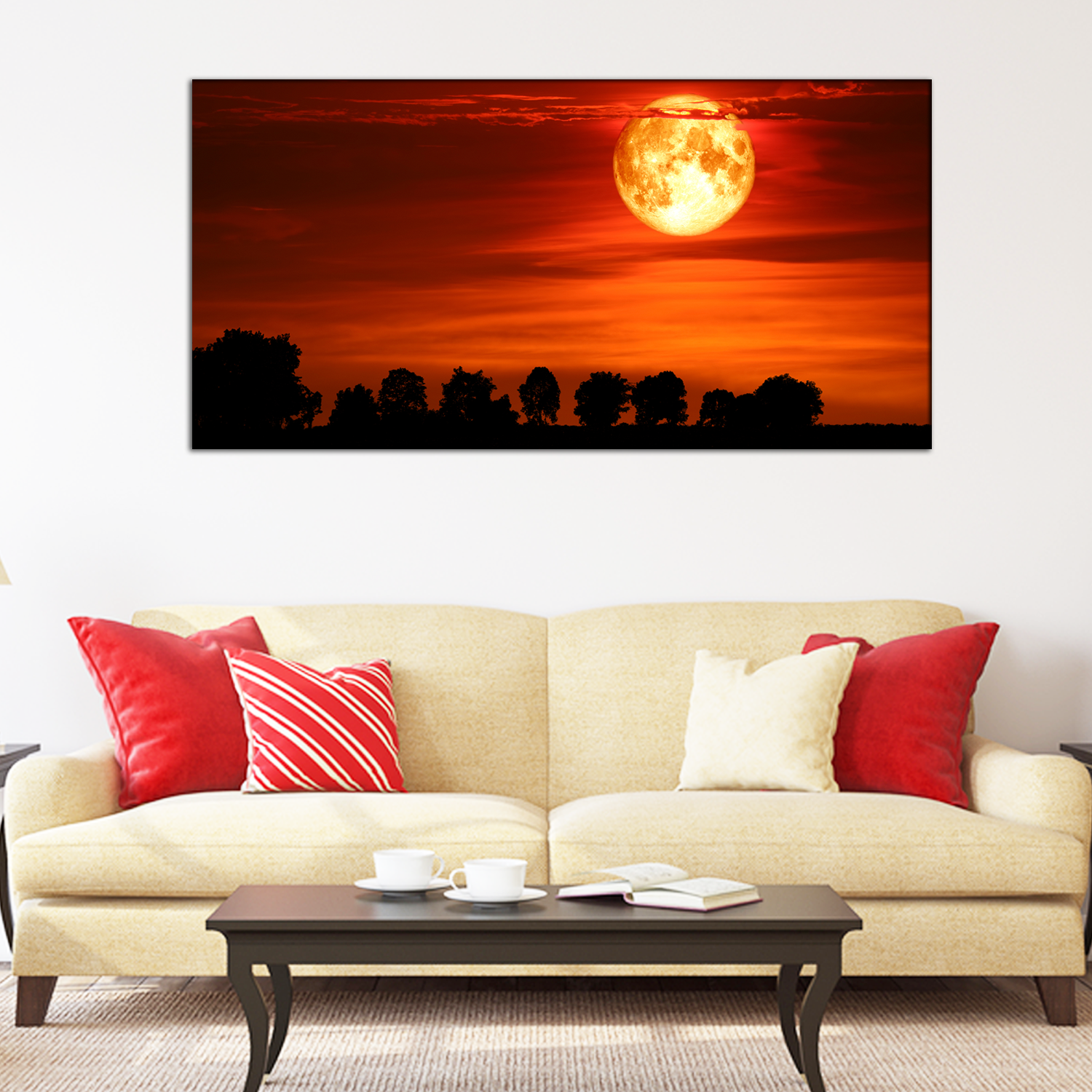 Abstract Sunset Canvas Print Wall Painting