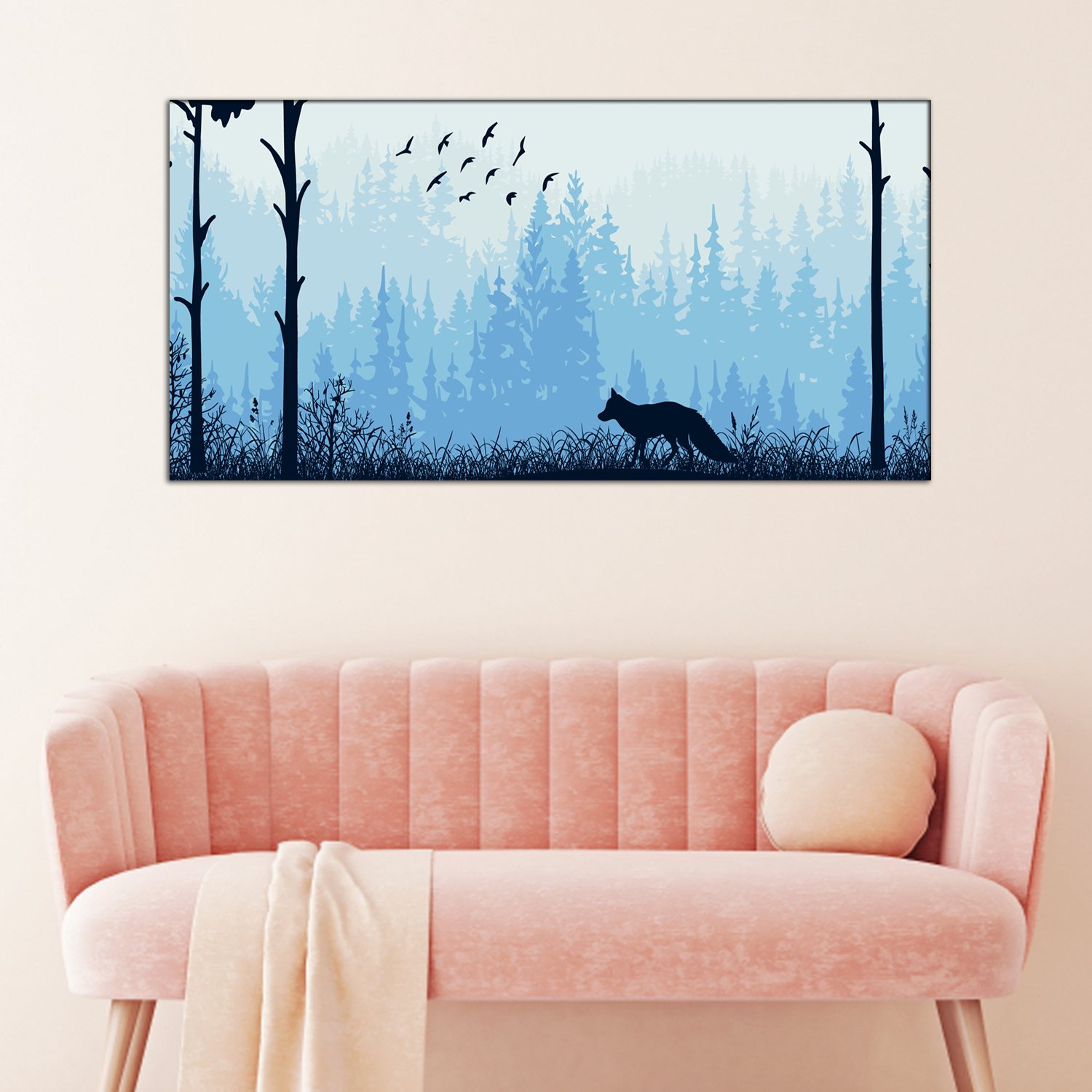 Fox Animal Canvas Print Wall Painting