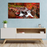 Waterfall and Stone Painting Canvas Print Wall Painting