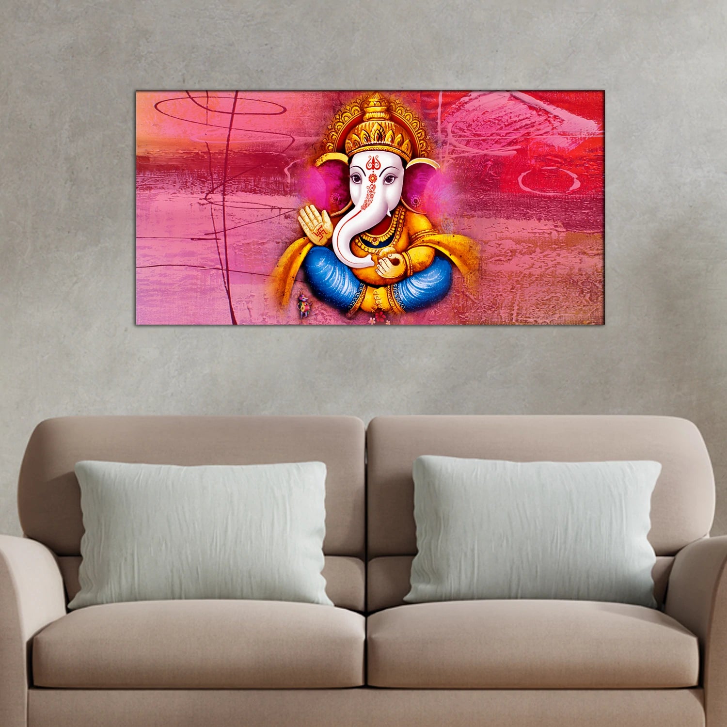 lord ganesha Religious Canvas Print Wall Painting