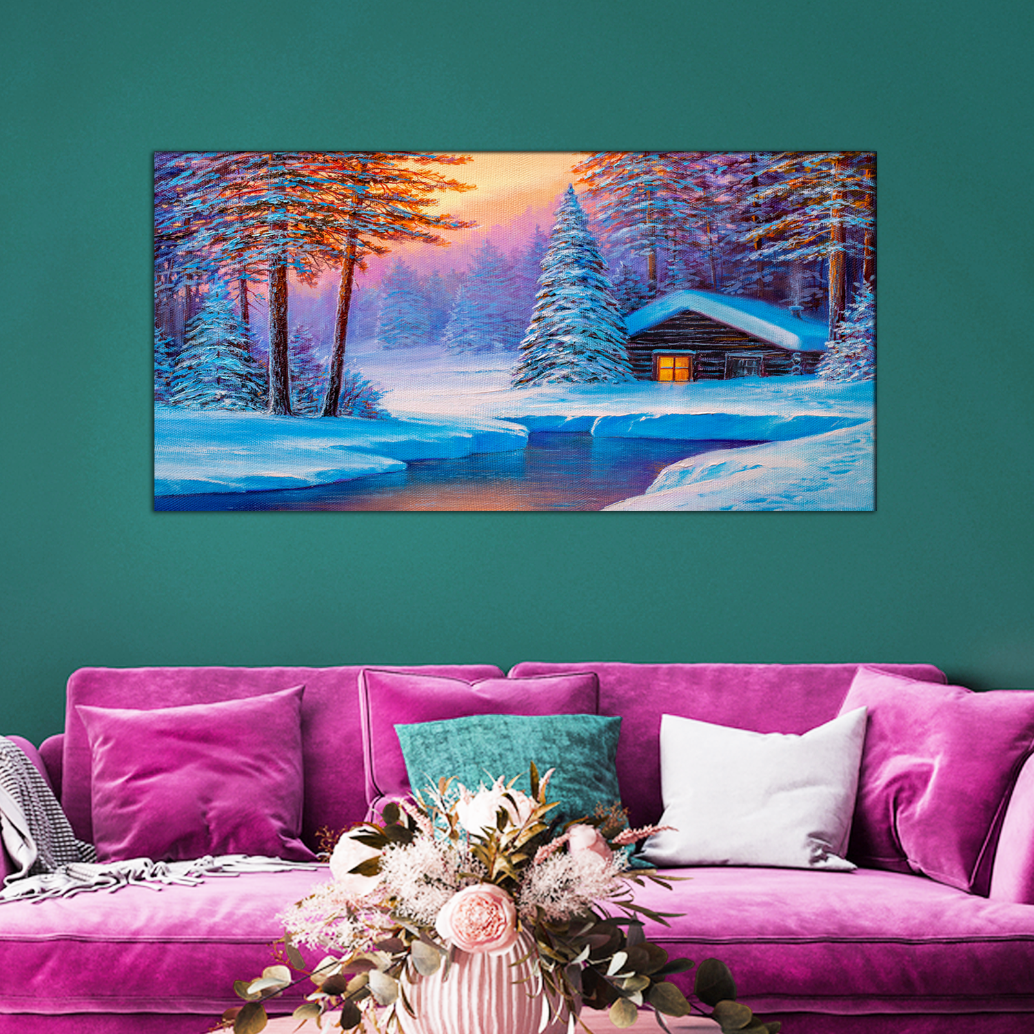 Winter Forest Canvas Print Wall Painting
