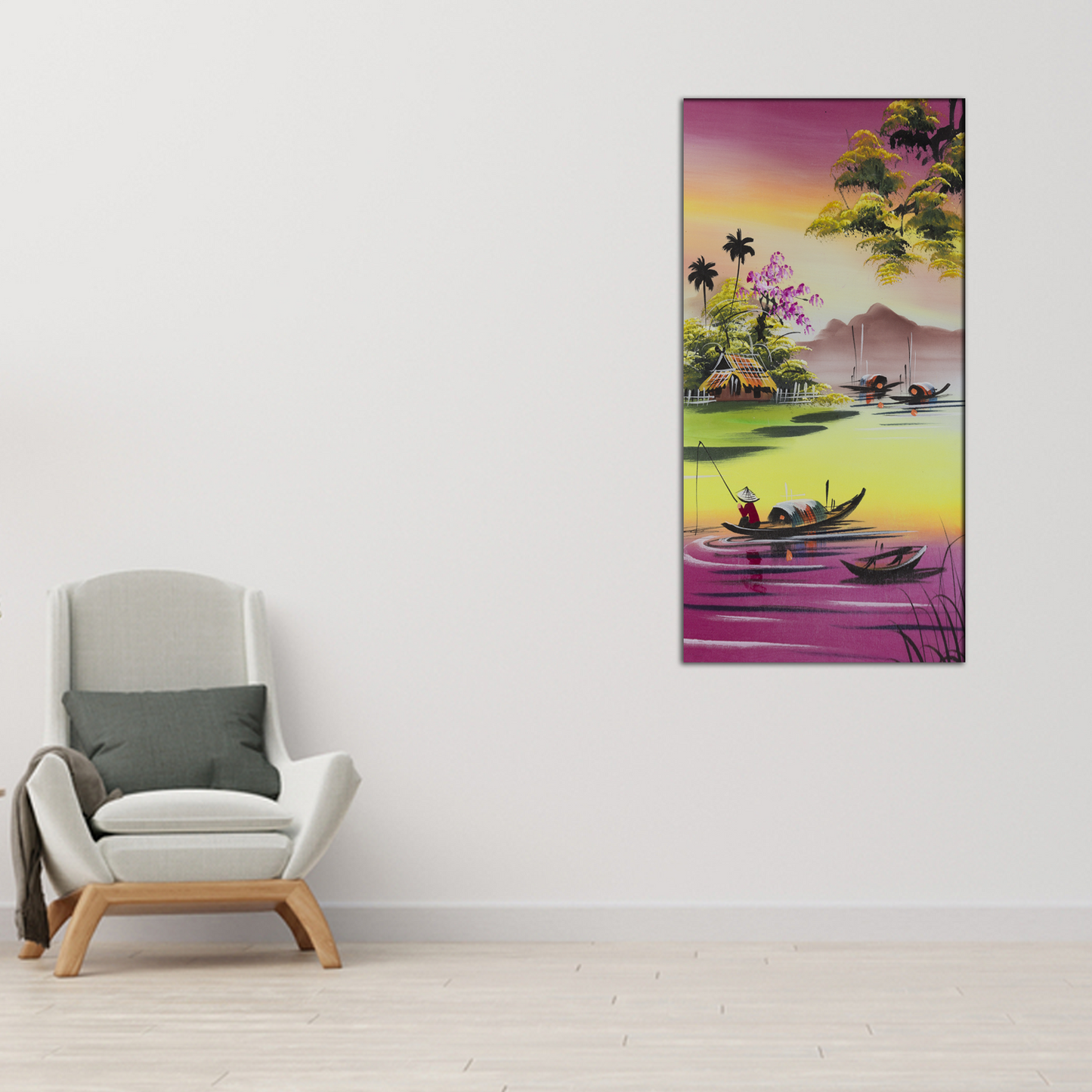 Sunset Abstract Canvas Wall Painting