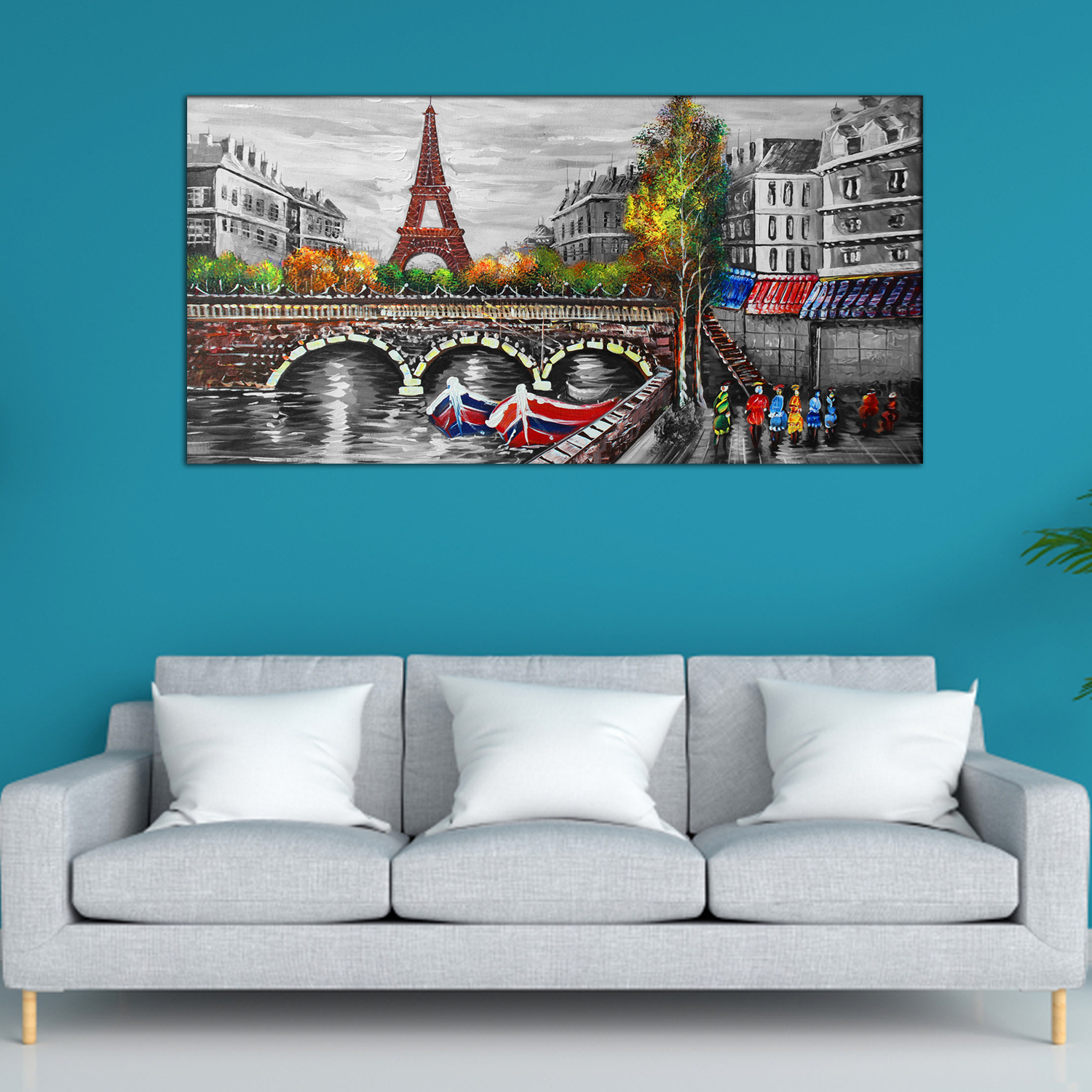 Eiffel Tower city view Canvas Print Wall Painting