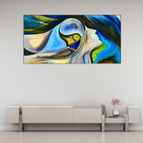 Mother and Child Relationship Abstract Canvas Print Wall Painting