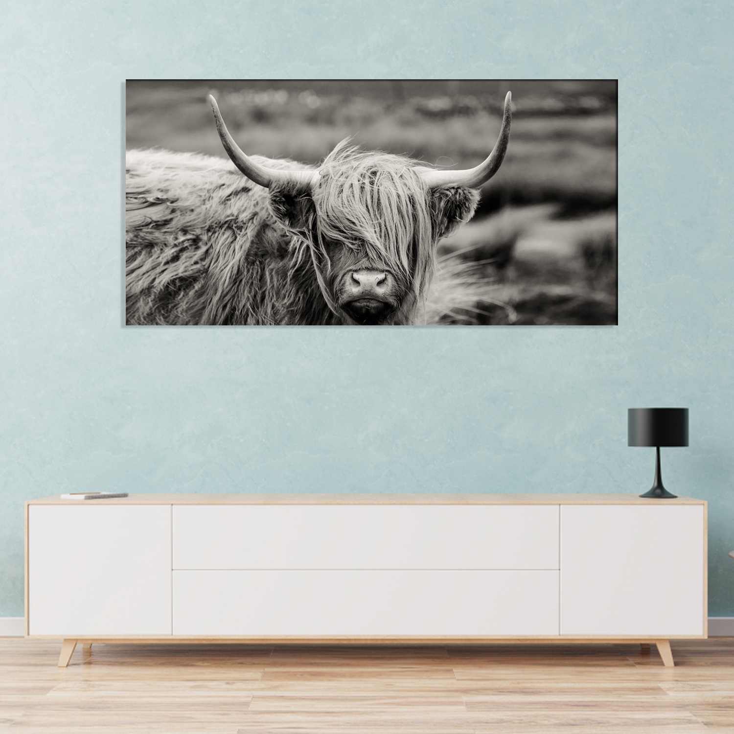 Highland Cattle Animal Canvas Print Wall Painting