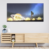 Astronaut looking at Fallen Stars Modern Canvas Wall Painting