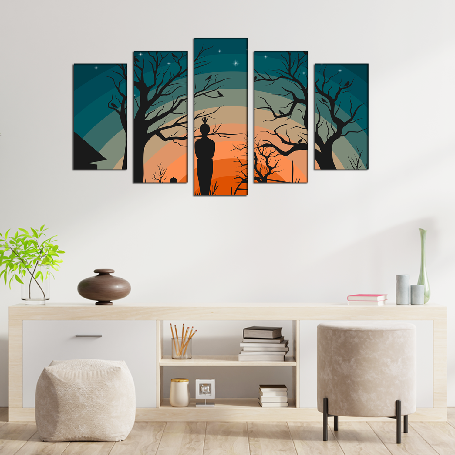 Tree Abstract MDF Wall Panel Painting