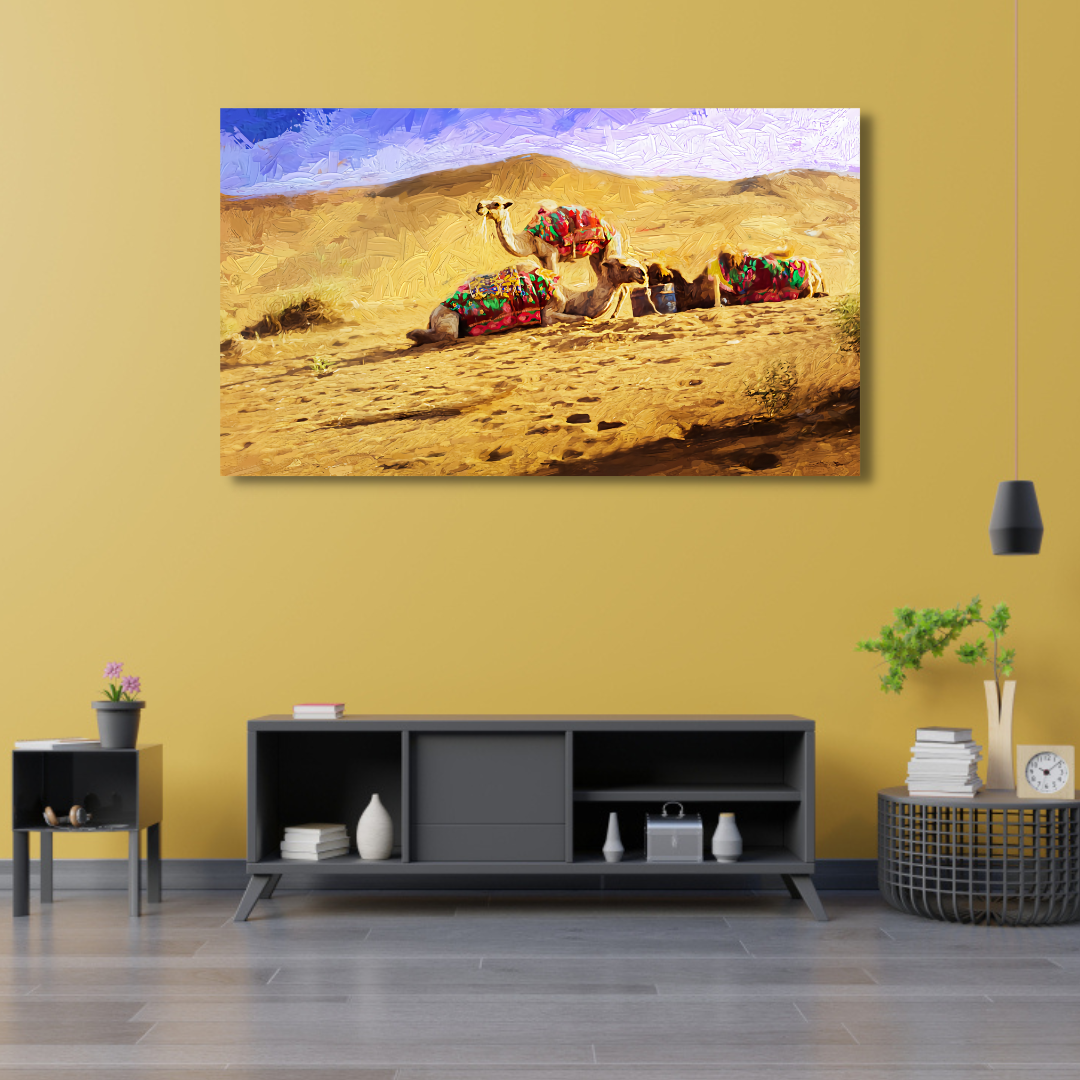 Picture of Beautiful Camel Canvas Print Wall Painting